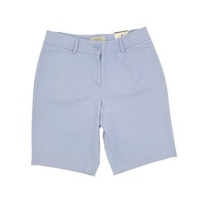 Talbots Simply Flattering Bermuda Shorts Light Blue 8 Petite 9.5 Inch Inseam NWT